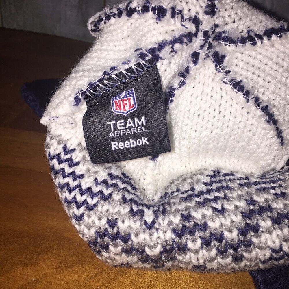 Reebok Team Apparel Winter Hat Dallas Cowboys NFL Licensed Blue Winter Cap - Picture 6 of 6